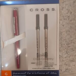 Coventry Red Pen Gift Set with Gel Refills
